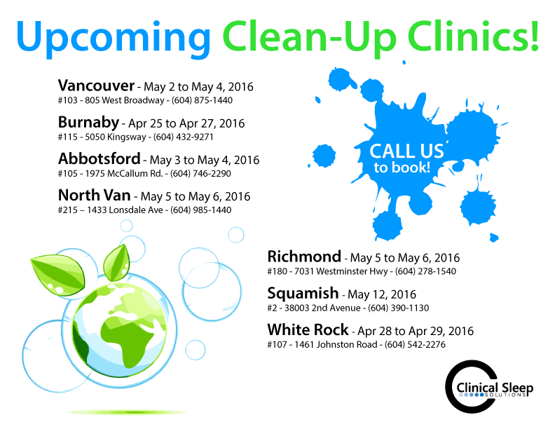 Upcoming Clean-Up Clinics 2016