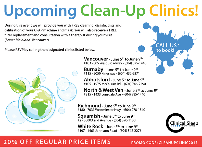 Upcoming Clean-Up Clinics 2017