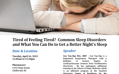April 16, 2019: Tired of Feeling Tired?