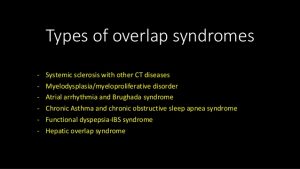Overlap Syndrome